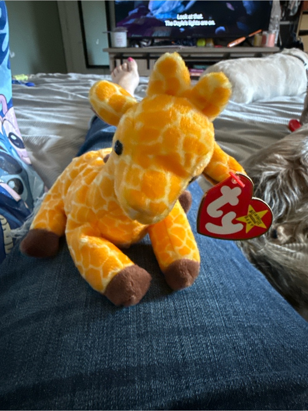 Ty Yellow & Brown Giraffe Plush Beanie